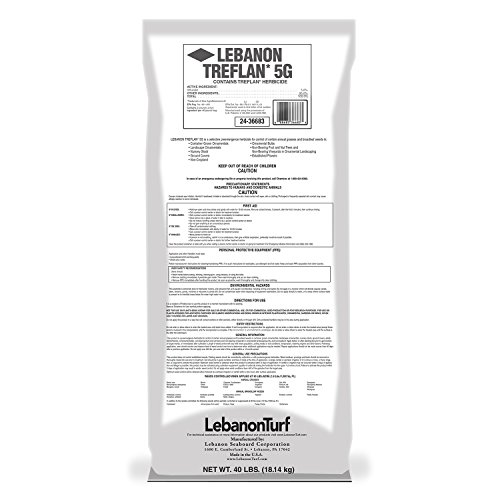 Lebanon 2436683 TREFLAN 5G Weed Preventer for Agricultural Use in Large Fields
| Lebanon 2436683 TREFLAN 5G Weed Preven