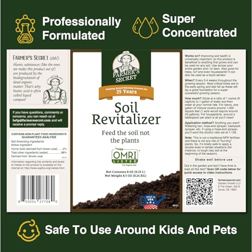 Farmer's Secret Soil Revitalizer (32oz) - Organic (OMRI Listed) Dirt Health Booster