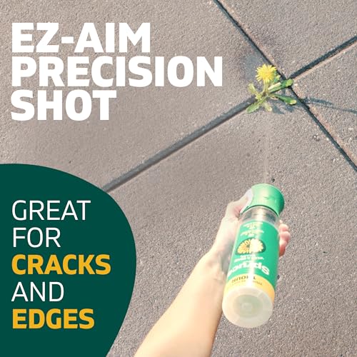 Spruce EZ-AIM Grass and Weed Killer Spray - Precision Shot for Cracks, Edges & Small Spaces - Starts Wilting in 1 Hour,