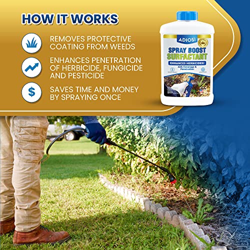 Herbicide and Weed Control Spray Boost Surfactant - 50 Gallons Wetting Agent (16oz)
| Professional Grade Nonionic Surfa
