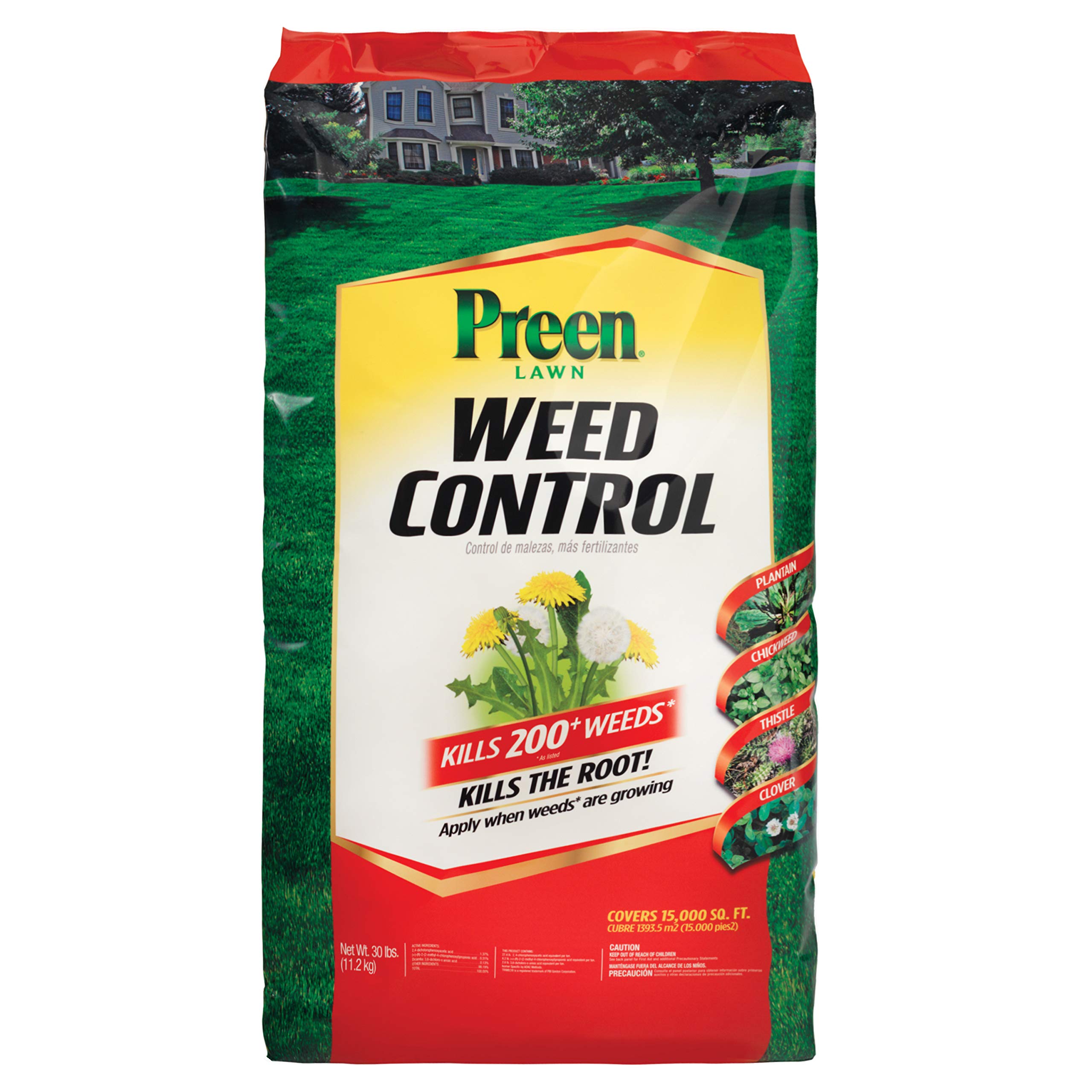 Preen 2464090 Lawn Weed Control - Effective Weed Control - Gardening Enthusiasts - Summer Application - 30 lb. - Covers