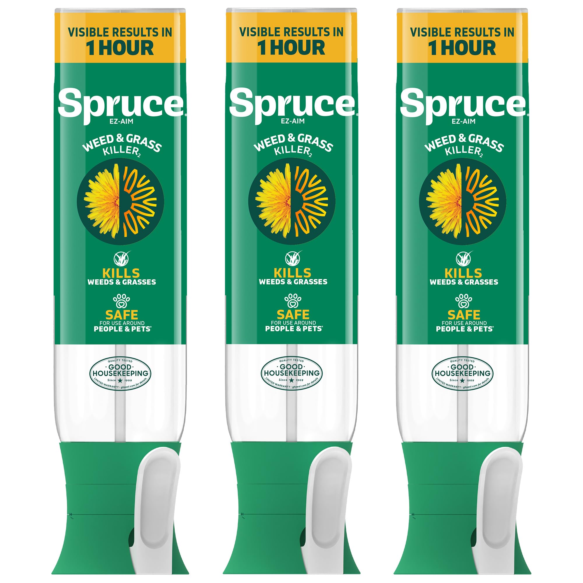 Spruce EZ-AIM Grass and Weed Killer Spray - Precision Shot for Cracks, Edges & Small Spaces - Starts Wilting in 1 Hour,